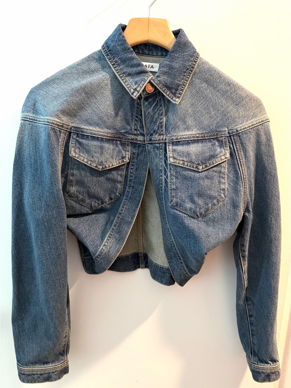 Alaïa Denim Bolero Style Jacket - Size 36 FR/4 US - Picture 4 of 11